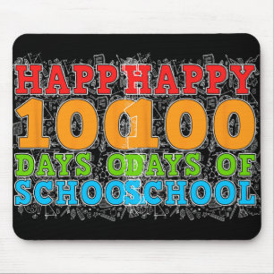 Happy 100th Day Of School Teacher Student Kids 100 Mouse Pad