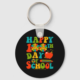 Happy 100th Day Of School Teacher Student Kids Hip Key Ring