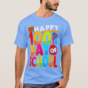 Happy 100th Day of School Teacher Student Kids T-S T-Shirt