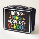 Happy 100th Day of School Teacher Student Metal Lunch Box<br><div class="desc">Happy 100th Day of School 100 Days of School Teacher Student T-Shirt</div>