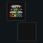 Happy 100th Day of School Teacher Student Square Business Card<br><div class="desc">Happy 100th Day of School 100 Days of School Teacher Student T-Shirt</div>