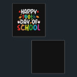 Happy 100th Day of School Teacher Student Square Business Card<br><div class="desc">Happy 100th Day of School 100 Days of School Teacher Student T-Shirt</div>