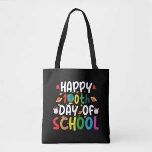 Happy 100th Day of School Teacher Student Tote Bag