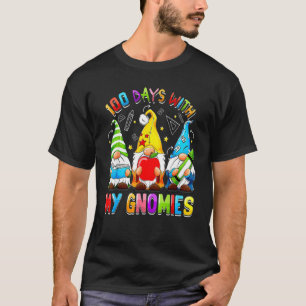 Happy 100th Day Of School Three Gnomes Virtual Tea T-Shirt