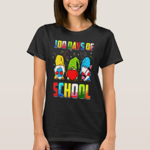 Happy 100th Day Of School Three Gnomes Virtual Tea T-Shirt