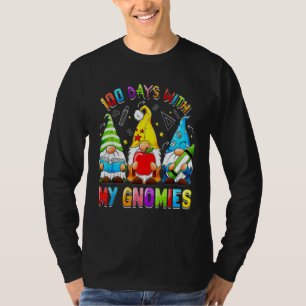 Happy 100th Day Of School Three Gnomes Virtual Tea T-Shirt