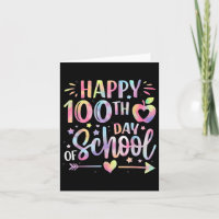 Happy 100th Day Of School Tie Dye Rainbow 100 Days