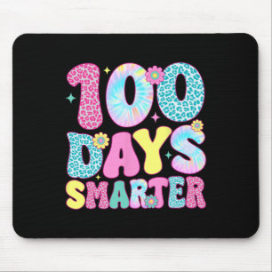 Happy 100th Day Of School Tie Dye Rainbow 100 Days Mouse Pad