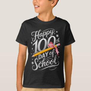 Happy 100th Day Of School Tie Dye Rainbow 100 Days T-Shirt