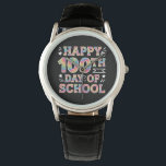 Happy 100th Day Of School Tie Dye Rainbow 100 Days Watch<br><div class="desc">Happy 100th Day Of School Tie Dye Rainbow 100 Days Smarter</div>