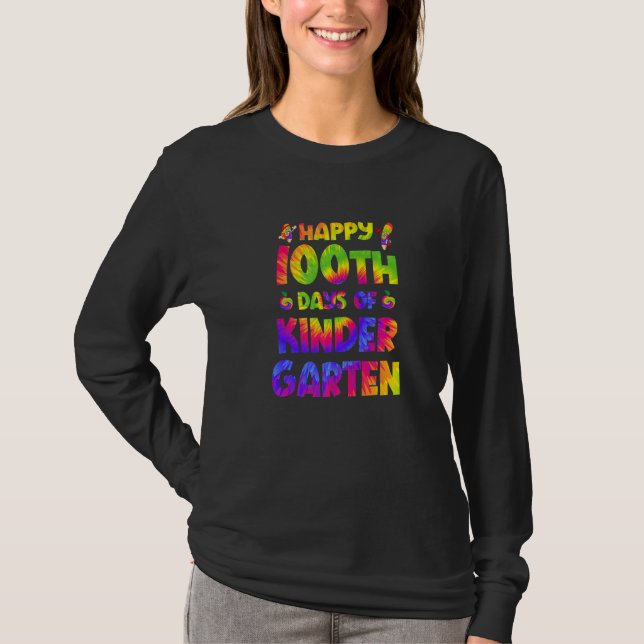 Happy 100th Day Of Smarter Kindergarten 100 Days T T-Shirt (Front)