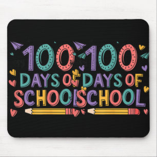 Happy 100th Day School Cute 100 Days Teachers Stud Mouse Pad