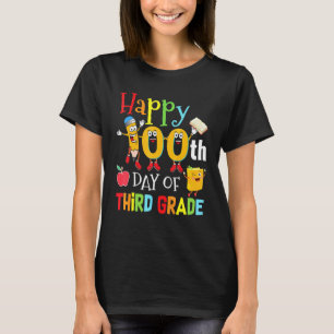 Happy 100th Days Of School Colourful Kids School T-Shirt