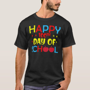 Happy 100th Days Of School Kindergarten Teacher Or T-Shirt