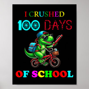 Happy 100th Days Of School Teachers Kids Bike  Poster