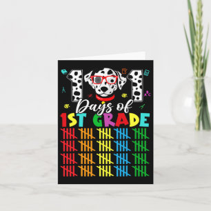 Happy 101 Days School 1st Grade Dog 100 Days Smart Card
