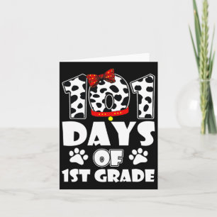 Happy 101 Days School 1st Grade Dog 100 Days Smart Card