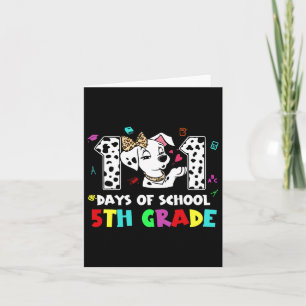 Happy 101 Days School 5th Grade Dog 100 Days Smart Card