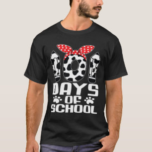 Happy 101 Days School Cute Dog 100 Days Smarter St T-Shirt