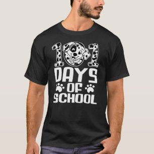 Happy 101 Days School Cute Dog 100 Days Smarter St T-Shirt