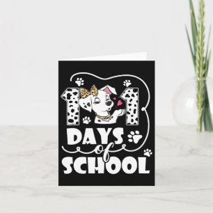 Happy 101 Days School Cute Dog Lover 100 Days Stud Card