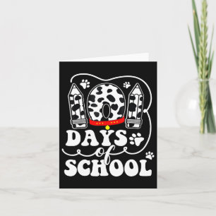 Happy 101 Days School Cute Dog Lover 100 Days Stud Card