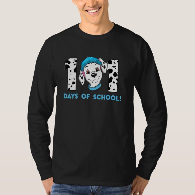 Happy 101 Days School Dog Lover Student Or Teacher T-Shirt (Front)
