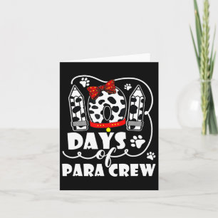 Happy 101 Days School Para Crew Dog 100 Days Smart Card