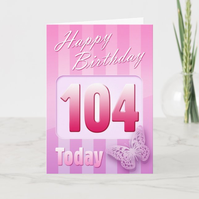 Happy 104th Birthday Grand Mother Great-Aunt Mum Card (Front)