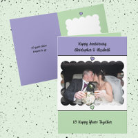 Happy 10th Anniversary add name purple green