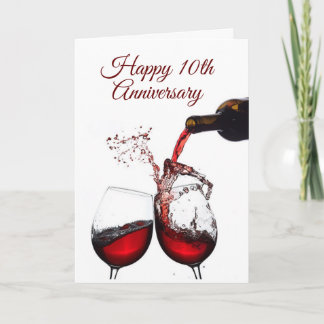 ***HAPPY 10th ANNIVERSARY*** HUSBAND OR WIFE Card
