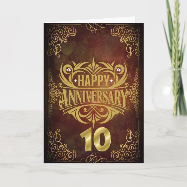 Happy 10th Anniversary Invitation (Front)