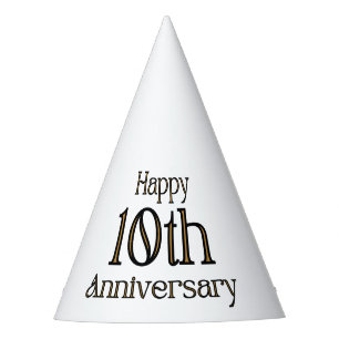 Happy 10th Anniversary Party Hat