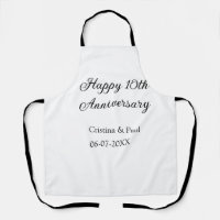 Happy 10th anniversary simple minimal wedding name