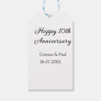 Happy 10th anniversary simple minimal wedding name
