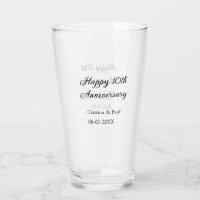 Happy 10th anniversary simple minimal wedding name