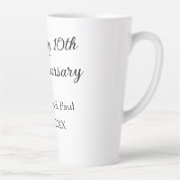 Happy 10th anniversary simple minimal wedding name