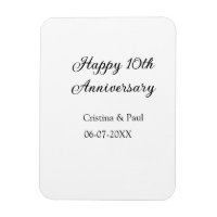 Happy 10th anniversary simple minimal wedding name