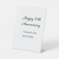 Happy 10th anniversary simple minimal wedding name
