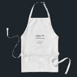 Happy 10th anniversary simple minimal wedding name standard apron<br><div class="desc">design</div>