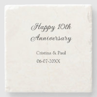 Happy 10th anniversary simple minimal wedding name