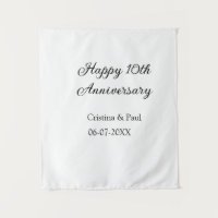 Happy 10th anniversary simple minimal wedding name