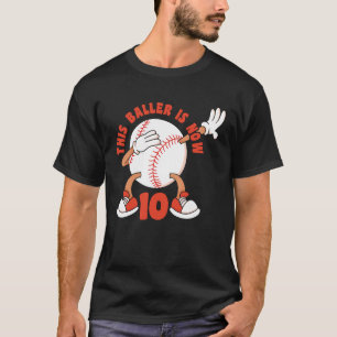 Happy 10th Birthday 10 Year Old Baseball 10th Birt T-Shirt
