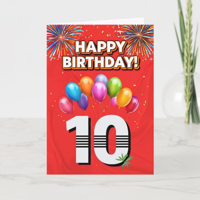 Happy 10th Birthday Card (Front)