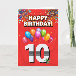 Happy 10th Birthday Card