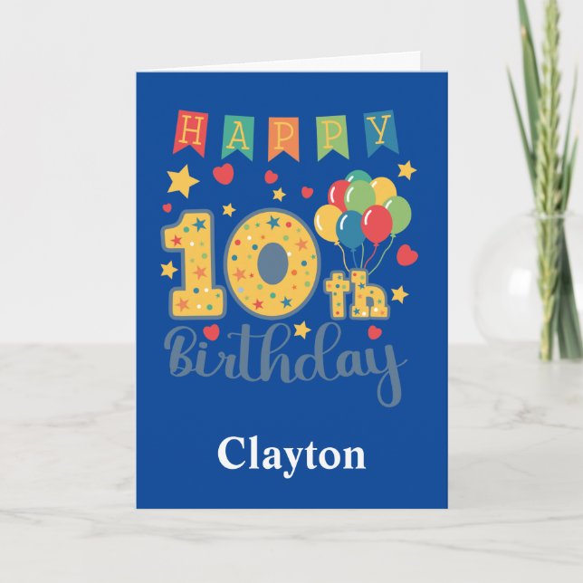 Happy 10th Birthday Card (Front)