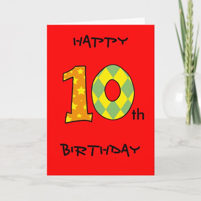 Happy 10th Birthday Card (Front)