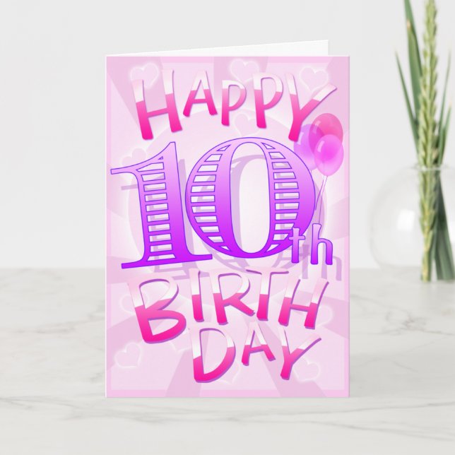 Happy 10th Birthday Card (Front)