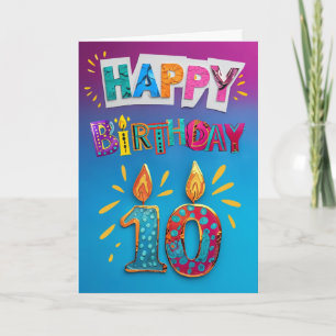 Happy 10th Birthday Card