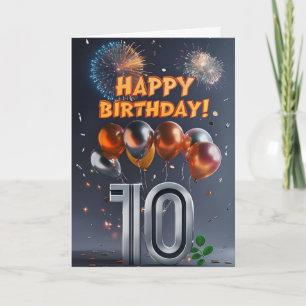 Happy 10th Birthday Card